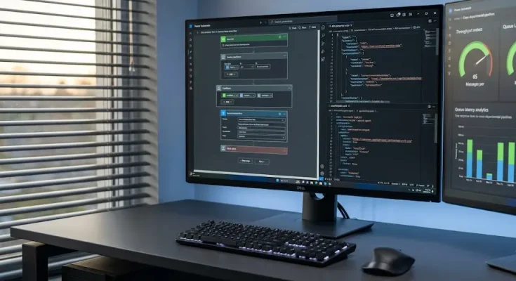 Visualización de pipelines de Copilot business process automation para la optimización de flujos de trabajo interdepartamentales.